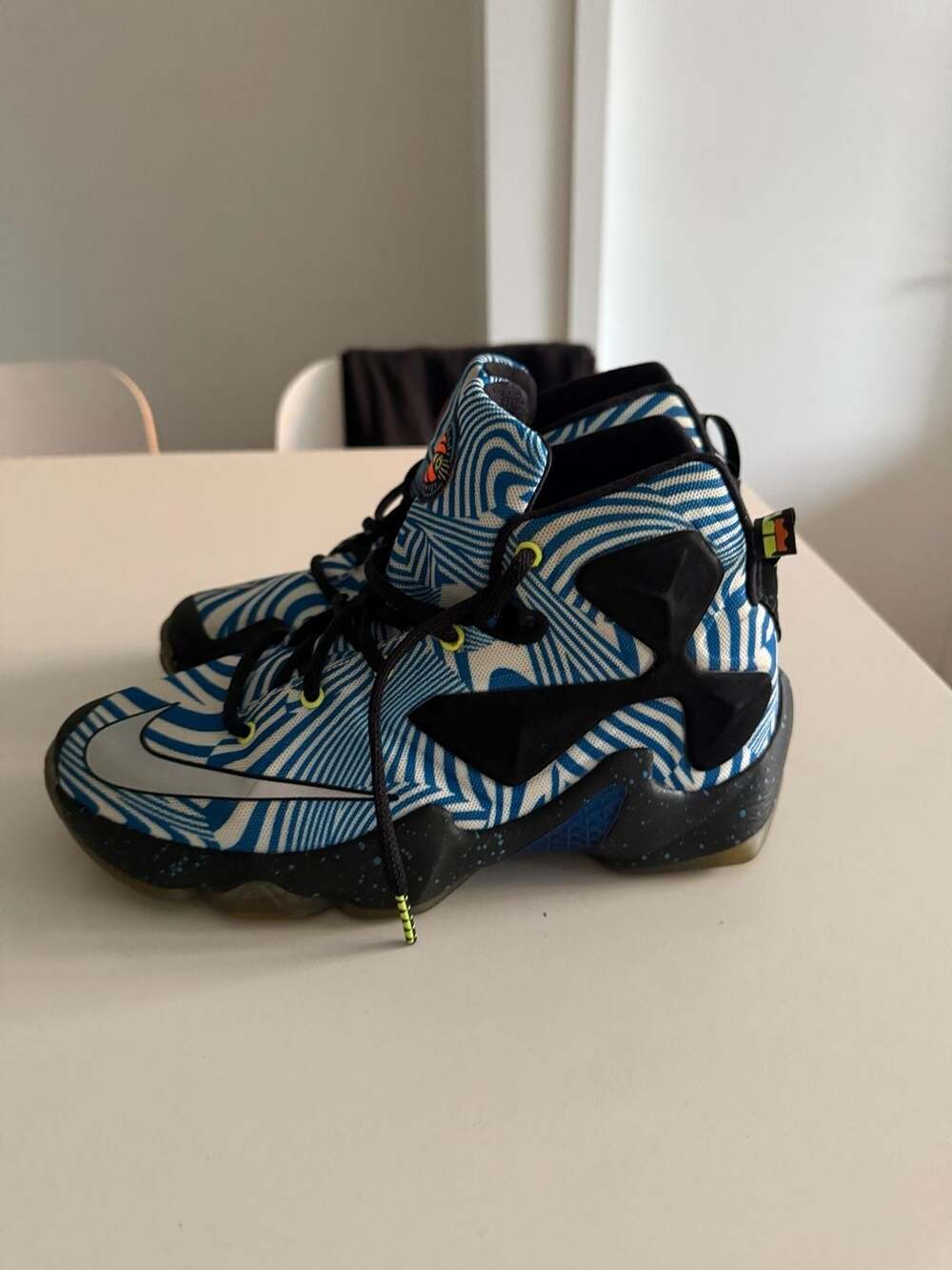 Nike LeBron 13 GS 'Blue Sky Print' 808709-101 Basketball Shoes - Picture 6 of 11